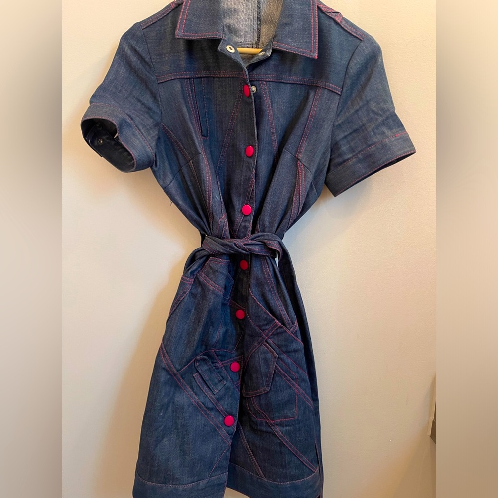 FRANCIS - country chic denim shirt dress. NWOT.